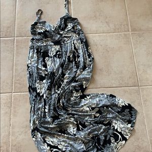 Black and white maxi dress